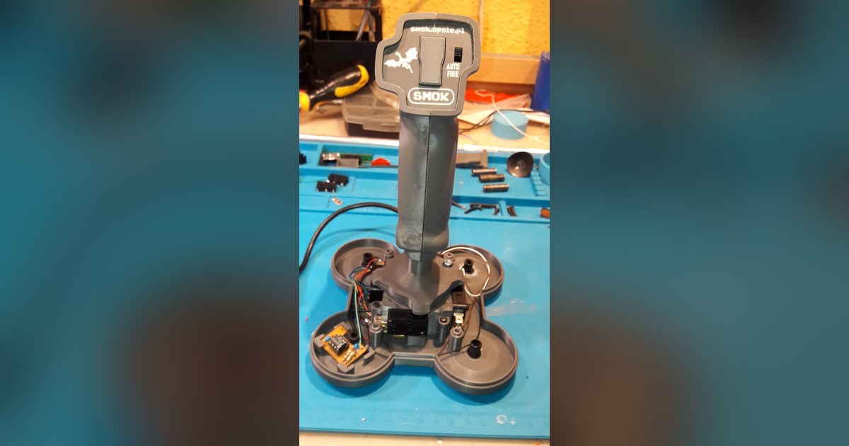 NeoRetroStick, prototyp joya z druku 3D, podstawa otwarta